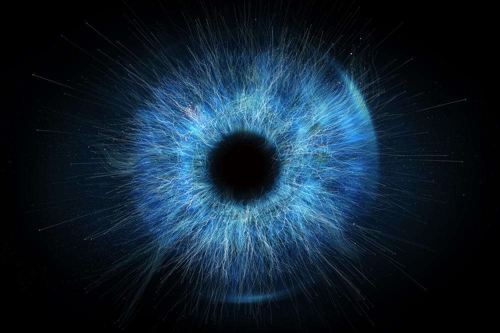 Human eye impacted by blue light caused by LED
